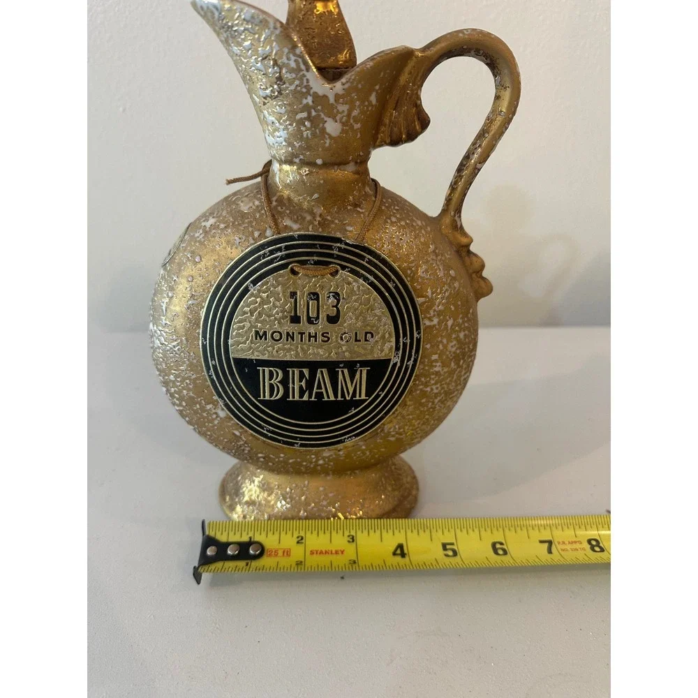 Vintage Jim Beam Regal Gold Decanter 103 Months Old Bourbon Whiskey Bottle 1956